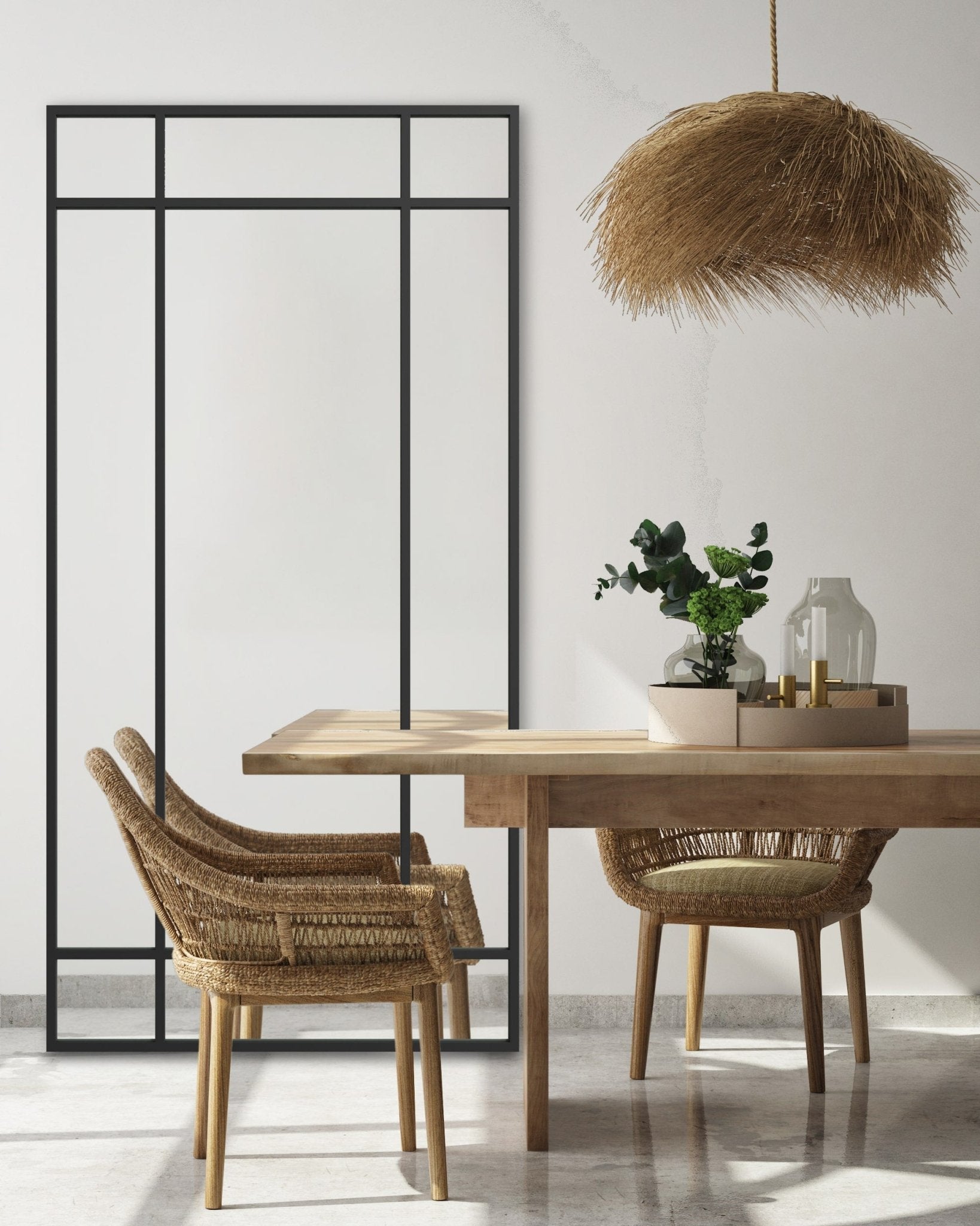 Industrial Mirror No. 1 | Spiegel mit Eisenrahmen | 180 × 90 cm - Blossholm