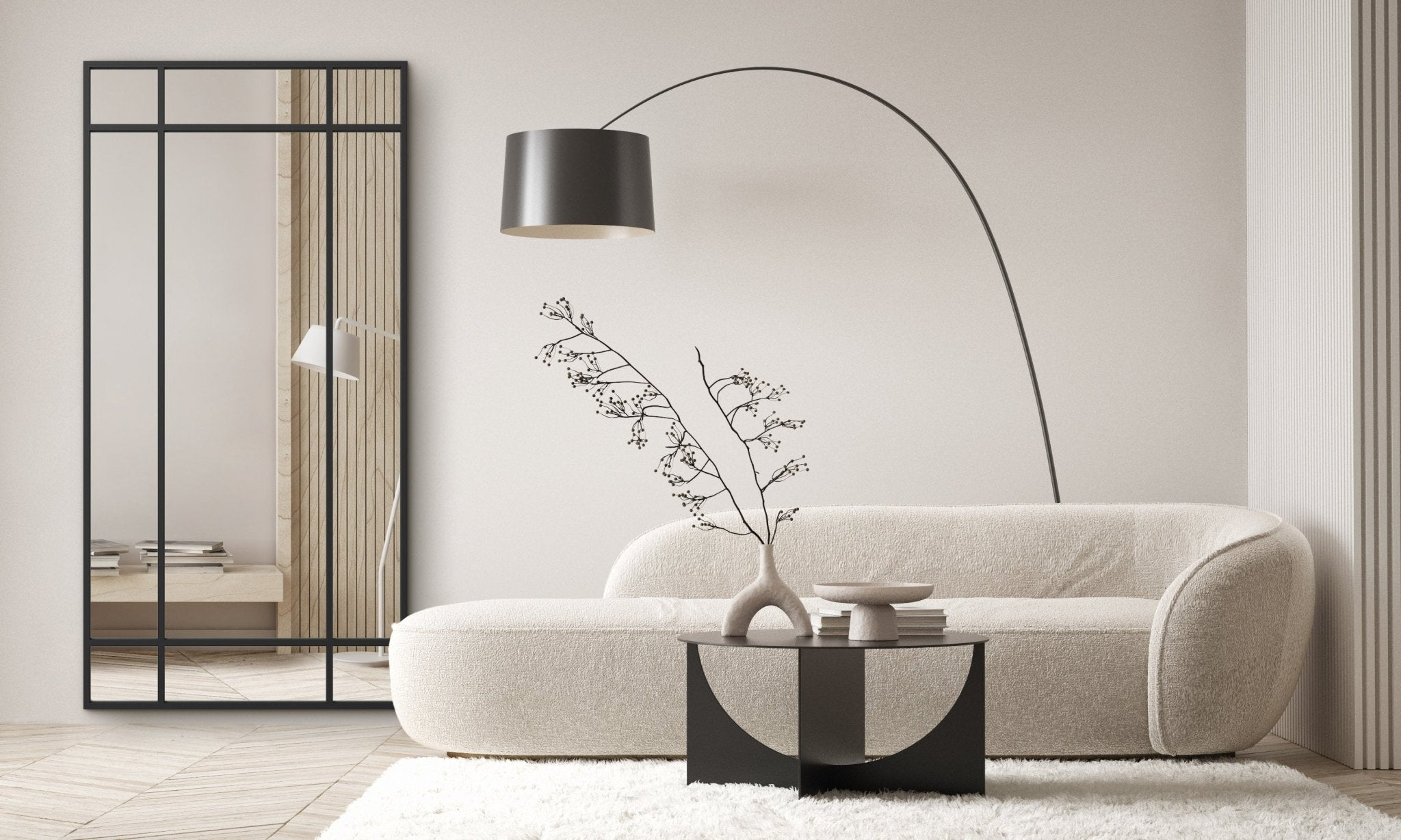 Industrial Mirror No. 3 | Spiegel mit Eisenrahmen | 220 × 110 cm - Blossholm