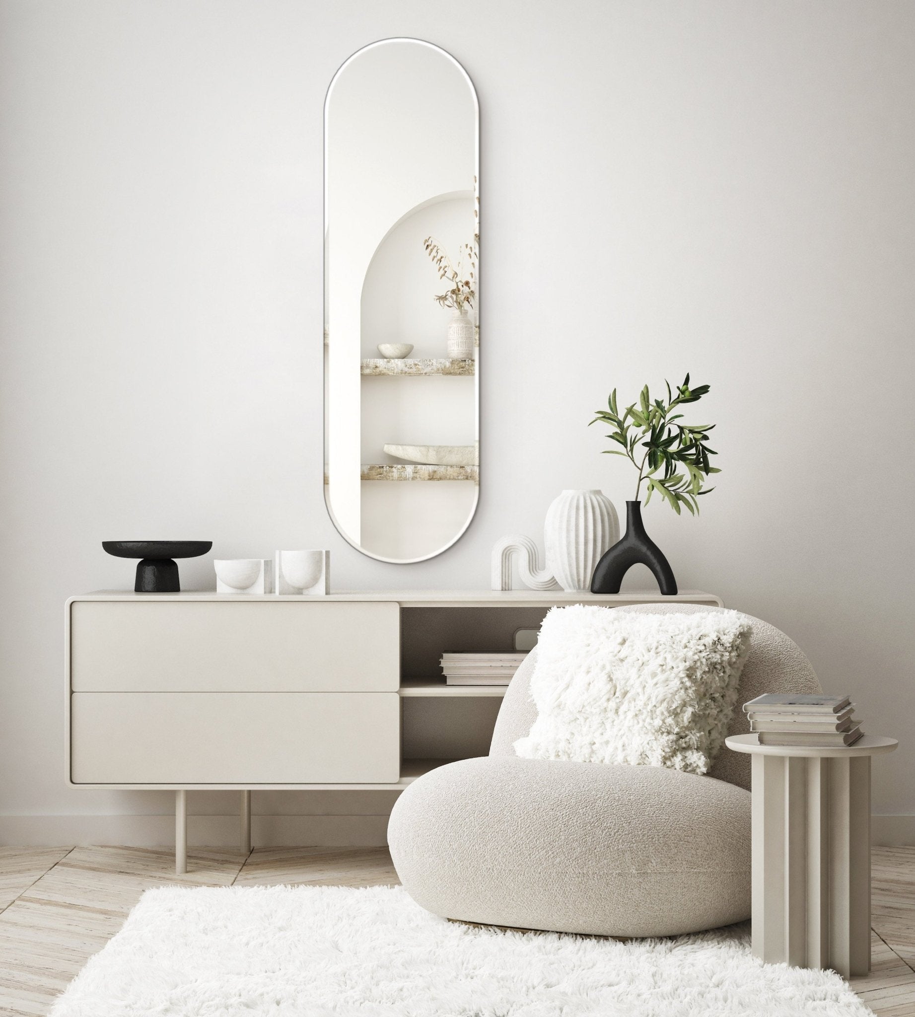 Oval Mirror No. 1 | 30 x 100 cm - Blossholm