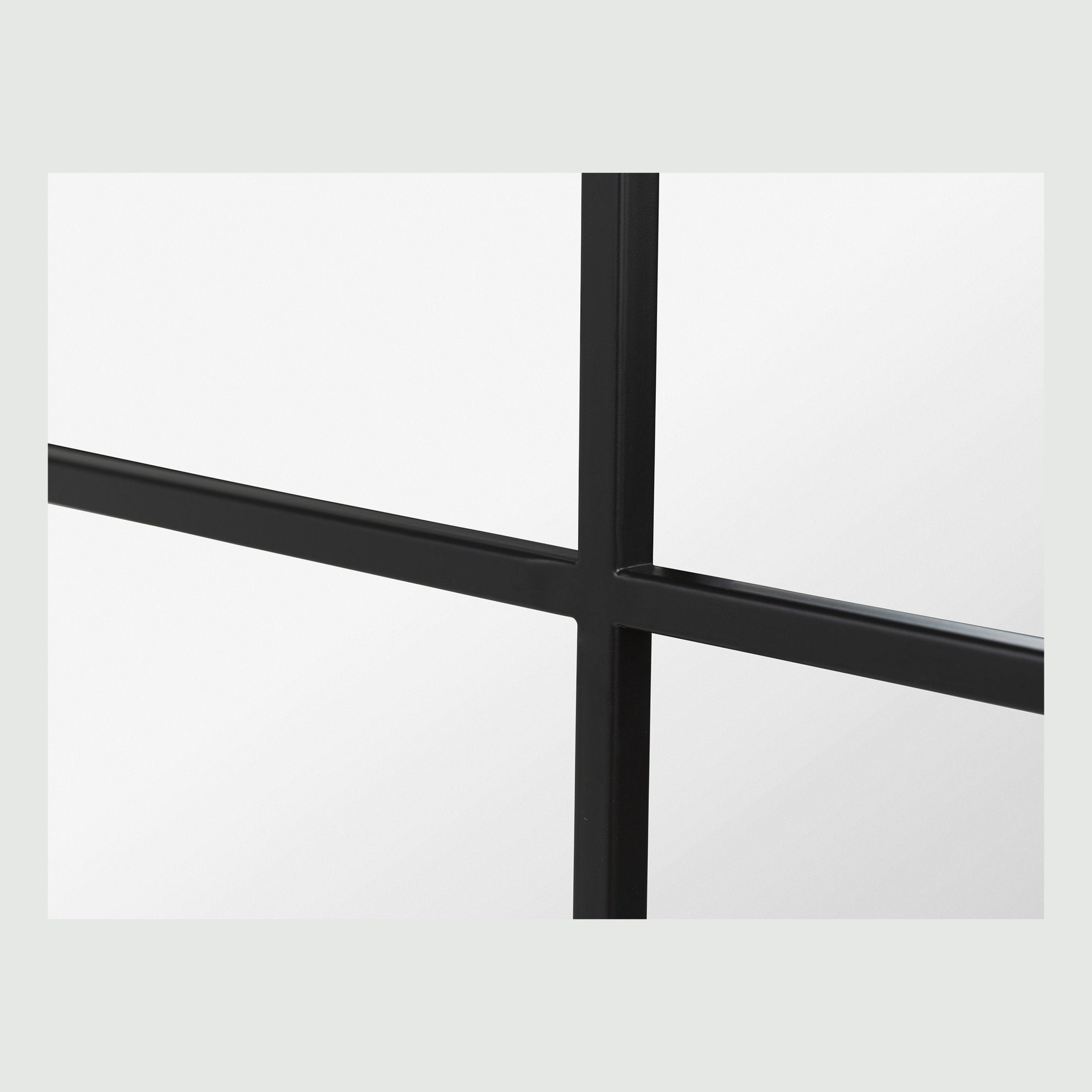 Grid Mirror No.1 | Großer Wandspiegel mit schwarzem Rahmen 220 × 110 cm - Blossholm