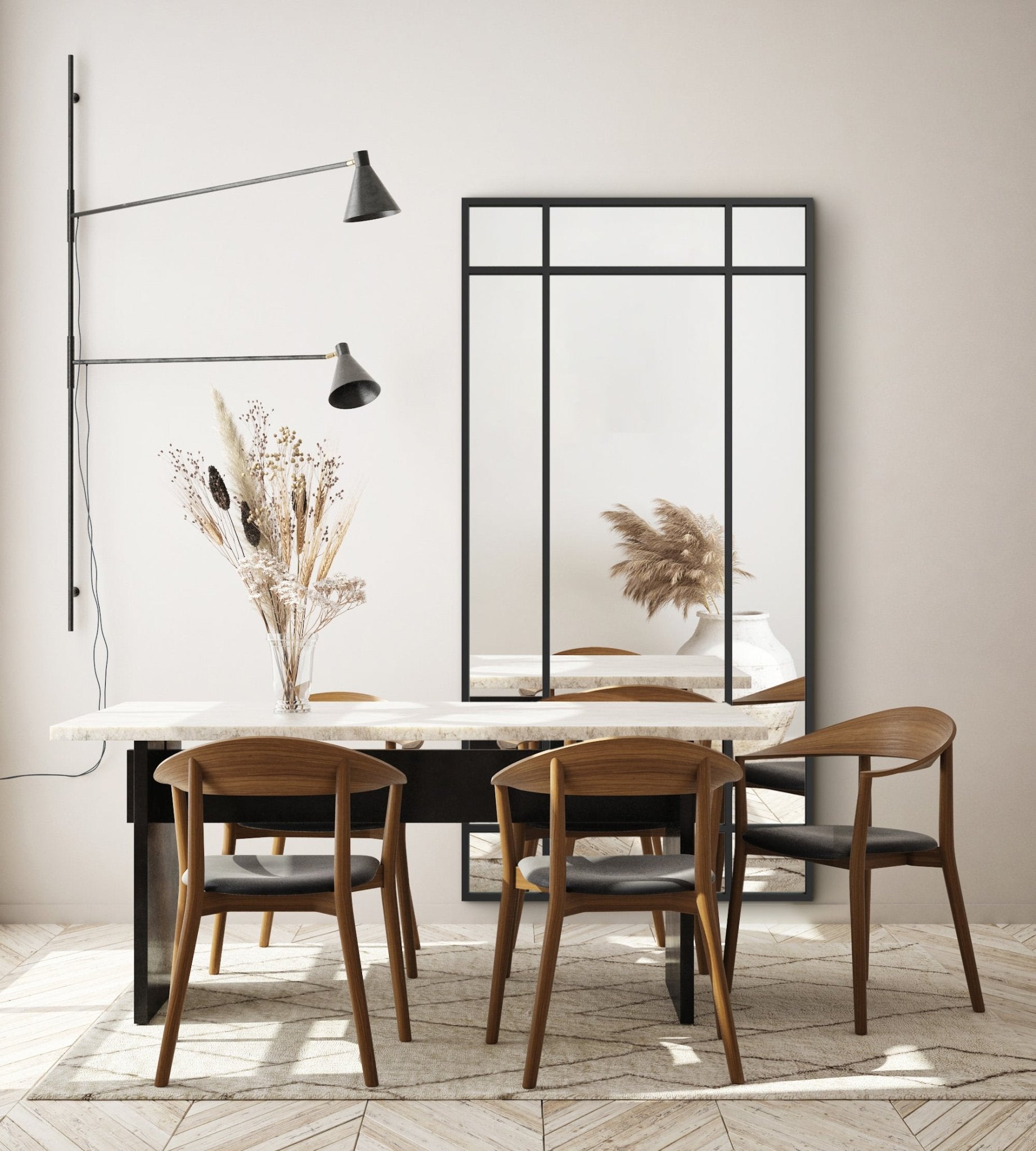 Industrial Mirror No. 2 | Spiegel mit Eisenrahmen | 200 × 100 cm - Blossholm